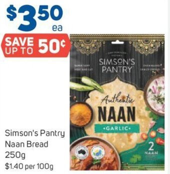 Foodland Simson's Pantry Naan Bread 250g offer