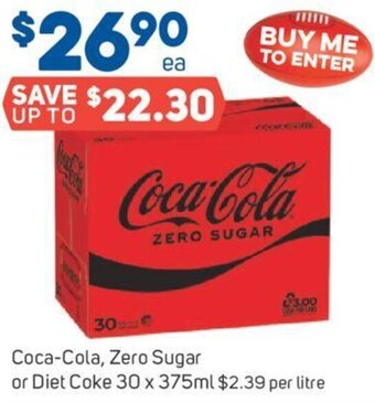 Foodland Coca-Cola, Zero Sugar or Diet Coke 30 x 375ml offer