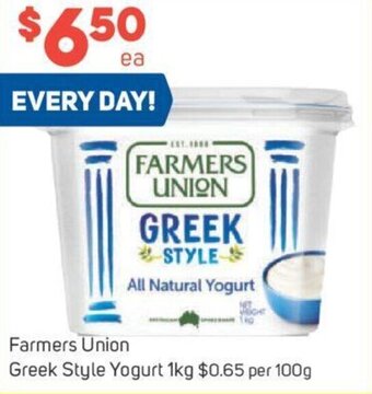 Foodland Farmers Union Greek Style Yogurt 1kg offer
