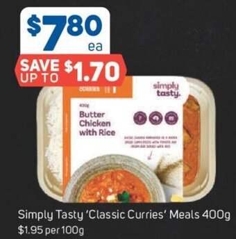 Foodland Simply Tasty 'Classic Curries' Meals 400g offer