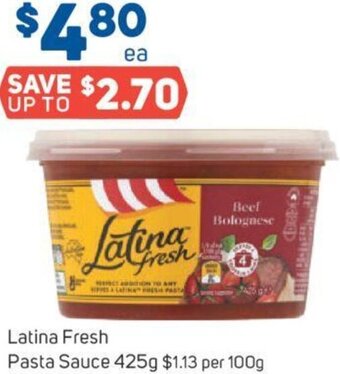 Foodland Latina Fresh Pasta Sauce 425g offer