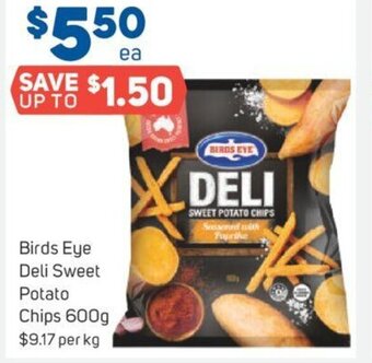 Foodland Birds Eye Deli Sweet Potato Chips 600g offer