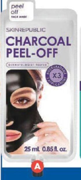 Foodland A. Skin Republic Charcoal Peel Off Face Mask 25ml offer