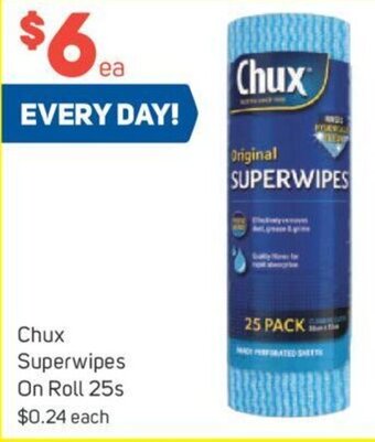 Foodland Chux Superwipes On Roll 25s offer