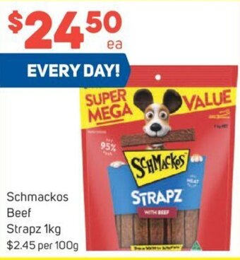 Foodland Schmackos Beef Strapz 1kg offer