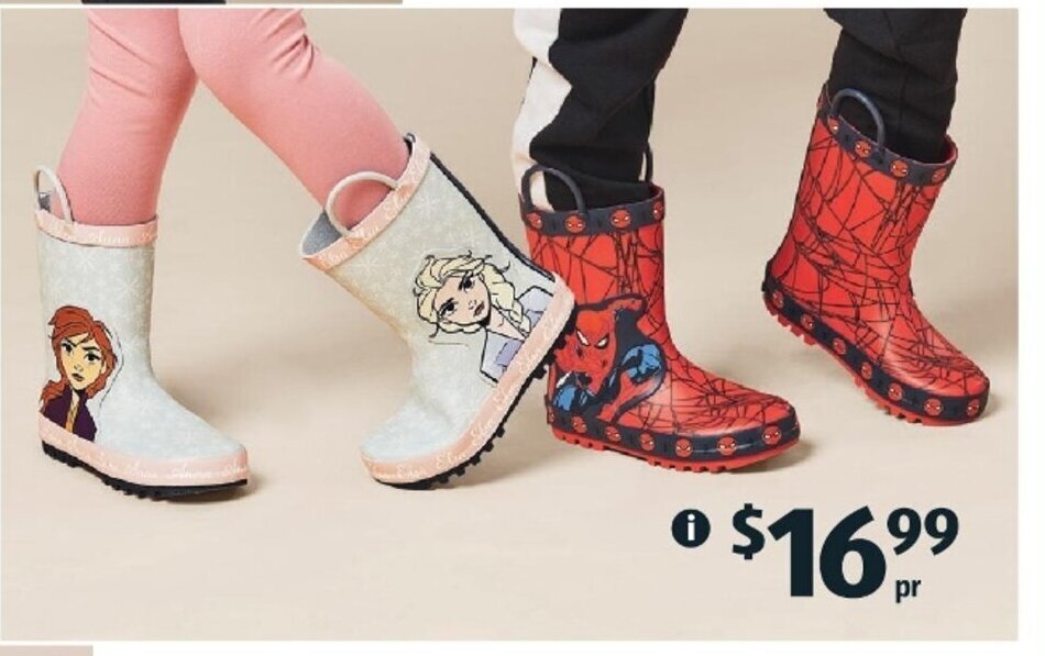 Children's Licensed Rainboots offer at ALDI