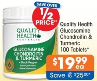 Good Price Pharmacy Quality Health Glucosamine Chondroitin & Turmeric 100 Tablets offer