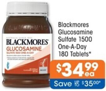 Good Price Pharmacy Blackmores Glucosamine Sulfate 1500 One-A-Day 180 Tablets offer