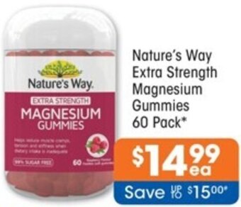 Good Price Pharmacy Nature's Way Extra Strength Magnesium Gummies 60 Pack offer