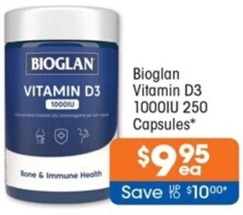 Good Price Pharmacy Bioglan Vitamin D3 1000IU 250 Capsules offer