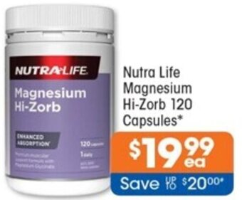Good Price Pharmacy Nutra Life Magnesium Hi-Zorb 120 Capsules offer