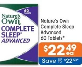 Good Price Pharmacy Nature's Own Complete Sleep Advanced 60 Tablets offer