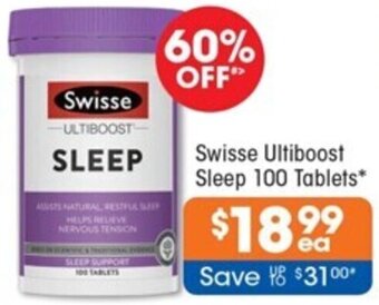 Good Price Pharmacy Swisse Ultiboost Sleep 100 Tablets offer