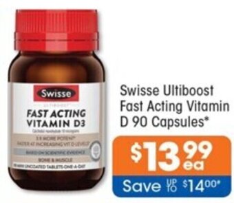 Good Price Pharmacy Swisse Ultiboost Fast Acting Vitamin D 90 Capsules offer
