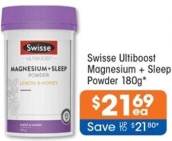 Good Price Pharmacy Swisse Ultiboost Magnesium + Sleep Powder 180g offer