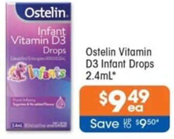 Good Price Pharmacy Ostelin Vitamin D3 Infant Drops 2.4ml offer