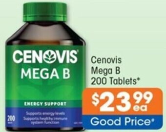 Good Price Pharmacy Cenovis Mega B 200 Tablets offer