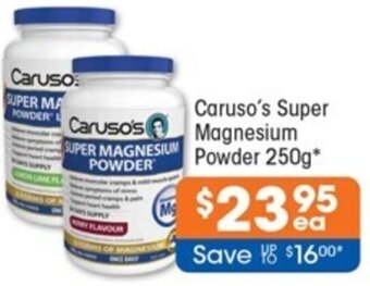 Good Price Pharmacy Caruso's Magnesium Powder 250g offer