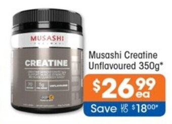 Good Price Pharmacy Musashi Creatine Unflavoured 350g offer