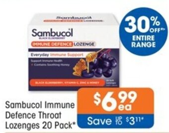 Good Price Pharmacy Sambucol Immune Defence Throat Lozenges 20 Pack offer