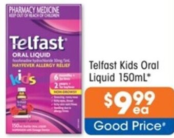 Good Price Pharmacy Telfast Kids Oral Liquid 150mL offer