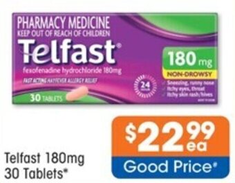 Good Price Pharmacy Telfast 180mg 30 Tablets offer