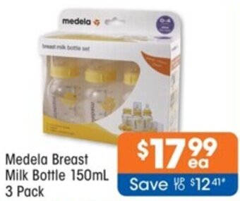 Good Price Pharmacy Medela Breast Milk Bottle 150mL 3 Pack offer