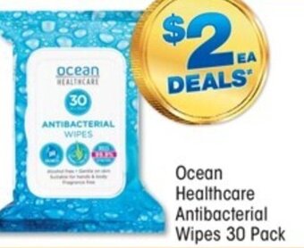 Good Price Pharmacy Ocean Healthcare Antibacterial Wipes 30 Pack offer
