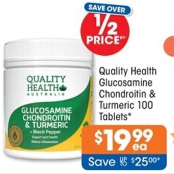 Good Price Pharmacy Quality Health Glucosamine Chondroitin & Turmeric 100 Tablets offer