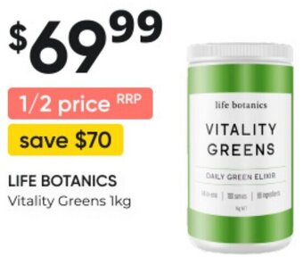 Woolworths LIFE BOTANICS Vitality Greens 1kg offer