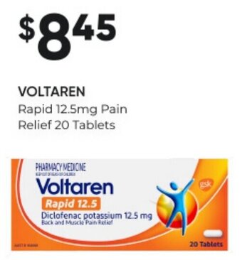 Woolworths VOLTAREN Rapid 12.5mg Pain Relief 20 Tablets offer