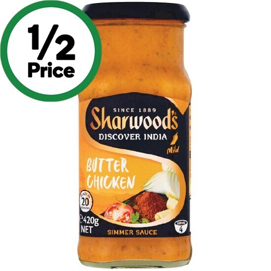 Sharwood’s indian simmer sauce 420g offer at Woolworths
