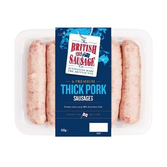 Woolworths British sausage varieties 450-500g offer