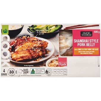 Woolworths Woolworths cook slow cooked shanghai style pork belly 600g offer