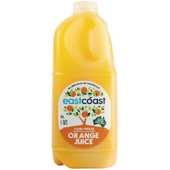 Woolworths Eastcoast orange juice 2 litre offer