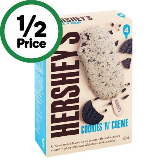 Hersheys cookies & cream sticks or reeses’s peanut butter & choc 360ml