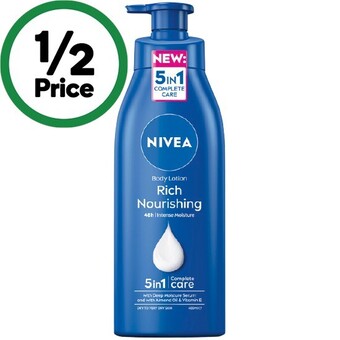 Woolworths Nivea rich nourishing body lotion 400ml offer