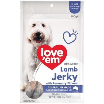 Woolworths Love em jerky dog treats 200g offer