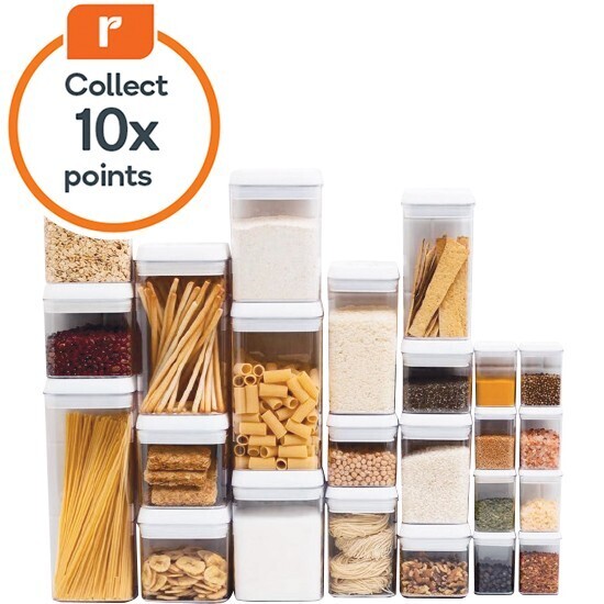 Kitchen pro denny cube storage canister starter pack 24 piece offer at