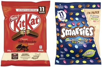 Coles Nestlè chocolate fun pack varieties 140g-185g offer
