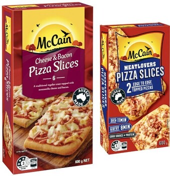 Coles Mccain pizza slices 6 pack 600g offer
