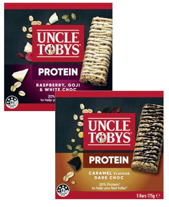 Uncle tobys protein muesli bars 175g offer at Coles