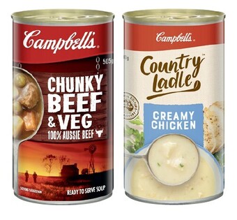 Coles Campbell's country ladle or chunky soup 495g-505g offer