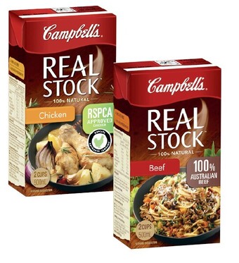 Coles Campbell's stock 500ml offer