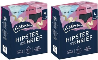 Coles Libra period proof hipster brief assorted sizes 1 pack offer