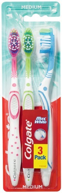 Coles Colgate max white toothbrush 3 pack offer