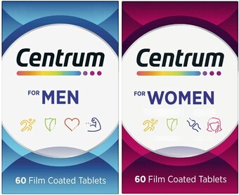 Coles Centrum for men or women multivitamins 60 pack^ offer
