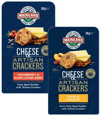 Coles Mainland on the go cheese & crackers 36g-38g offer
