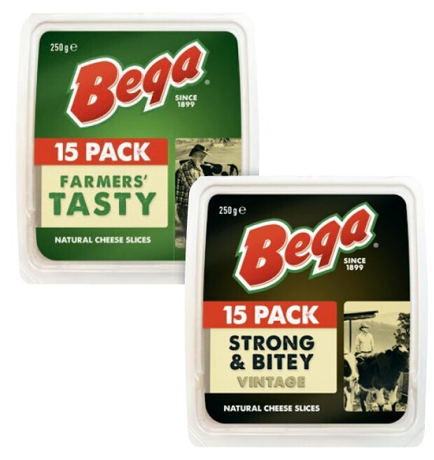 Bega cheese slices 250g offer at Coles