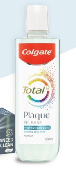 Coles Colgate total refreshing clear mint mouthwash 500ml offer